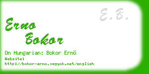 erno bokor business card