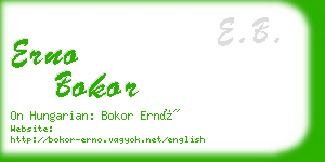 erno bokor business card